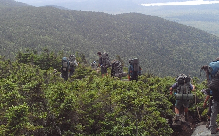 backpacking gap year trip for young adults in maine 